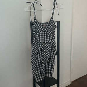 ASOS mini wrap dress gingham check